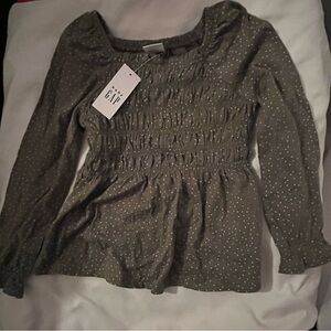 GAP Kids Olive Long Sleeve Blouse